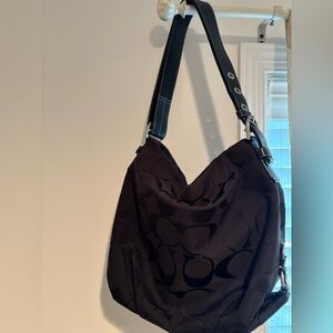 Vintage Coach Black Hobo Bag